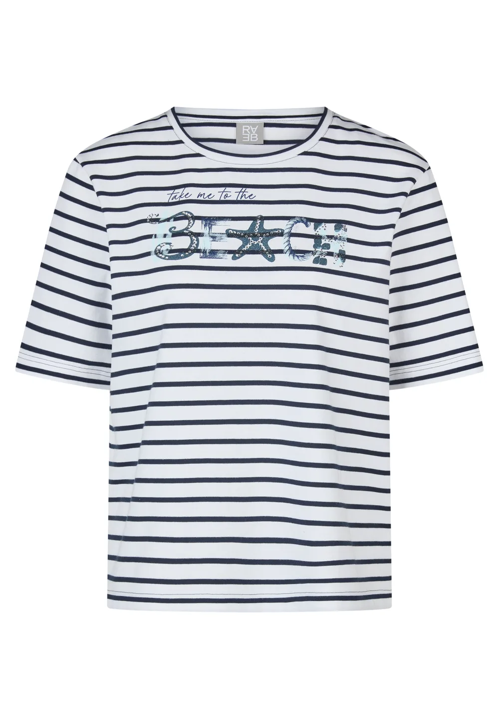 Gestreiftes Shirt mit Stickmotiv