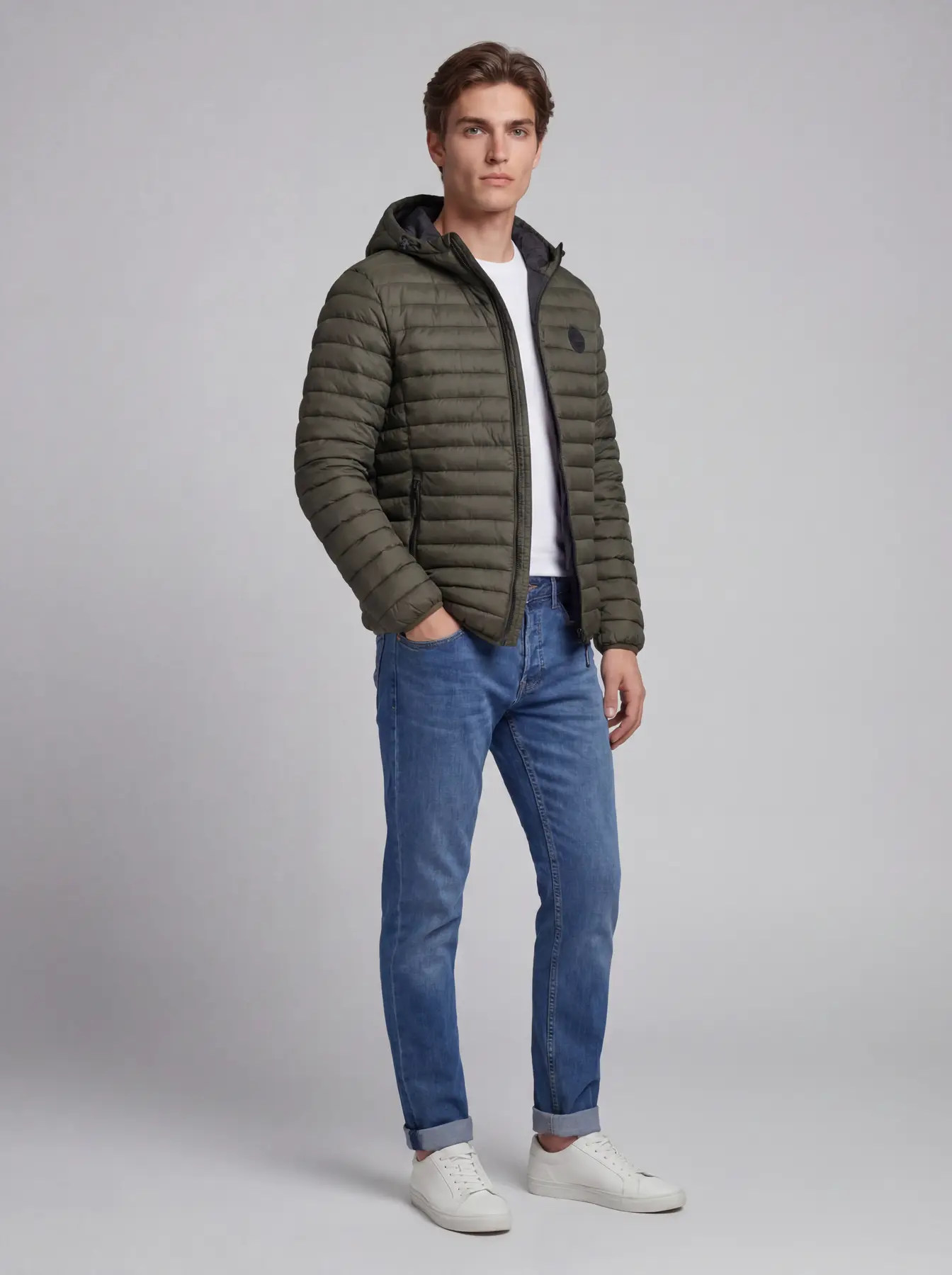 Alo, KI-Model der Neleon Group – Premium-Herrenmode & Streetwear, Look 2 von 5