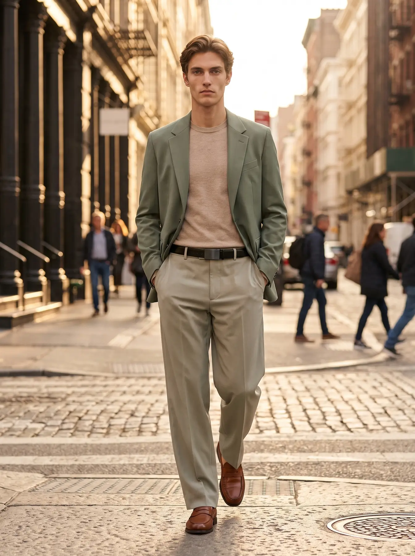 Alo, KI-Model der Neleon Group – Premium-Herrenmode & Streetwear, Look 3 von 5