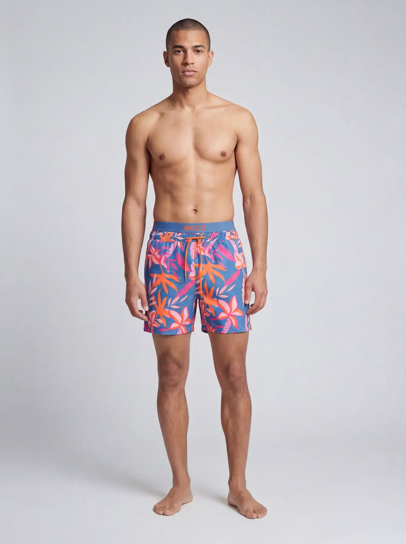 Elias, KI-Model der Neleon Group – Bademode & Businesswear, Look 1 von 6