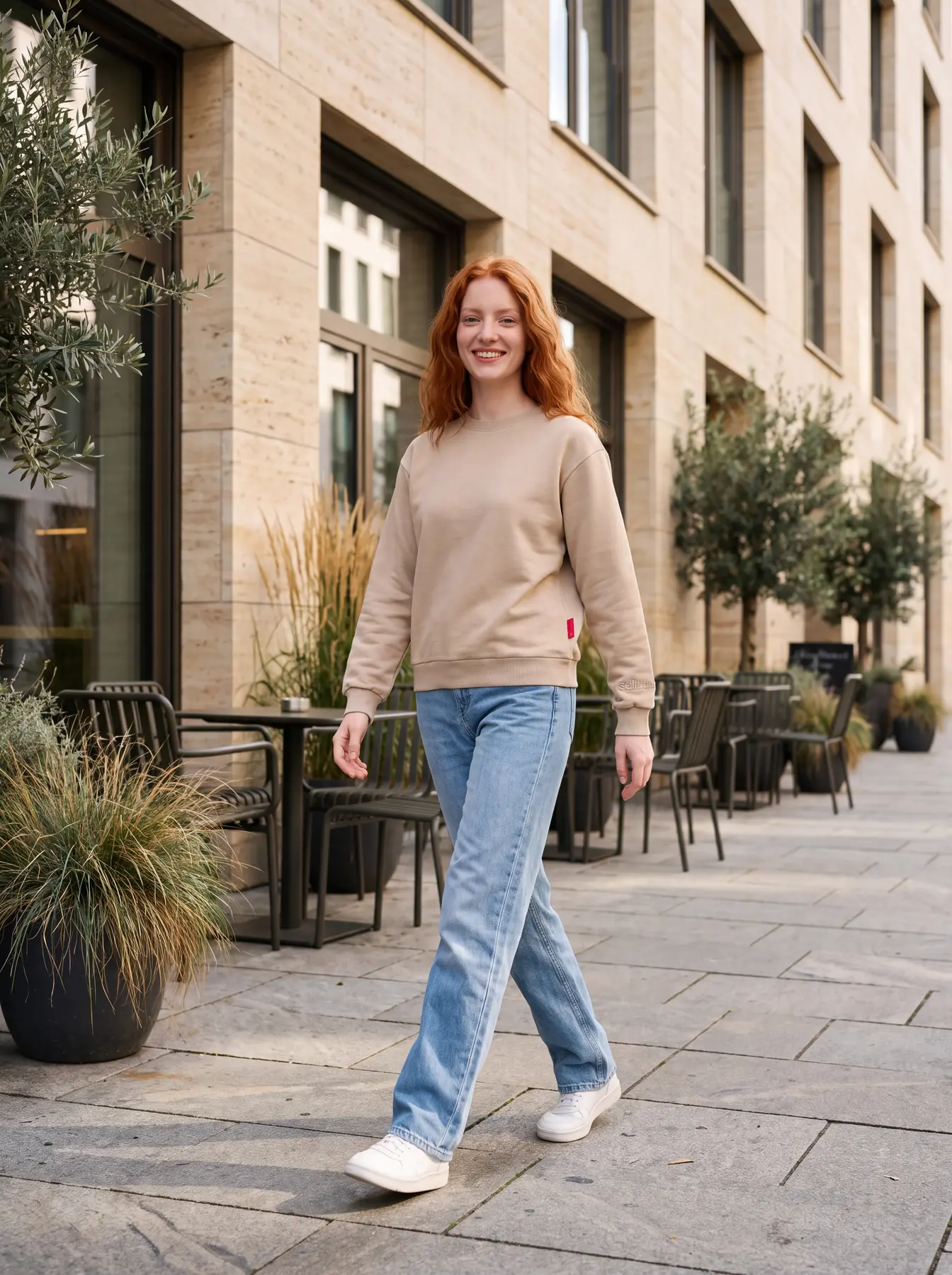 Sophie, KI-Model der Neleon Group – Reitsport & Bademode, Look 4 von 4